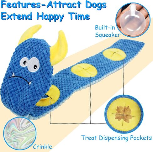 Puzzle Dog Toys for Aggressive Chewers, Tug of War Dog Toys for Large Dogs, No Stuffing Dog Toys to Keep Them Busy, Crinkle Squeaky Dog Toys for Boredom, Dog Chew Toys for Small Dogs, Dog Snuffle Toy in Saudi Arabia