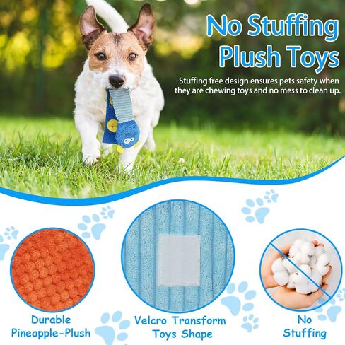 Puzzle Dog Toys for Aggressive Chewers, Tug of War Dog Toys for Large Dogs, No Stuffing Dog Toys to Keep Them Busy, Crinkle Squeaky Dog Toys for Boredom, Dog Chew Toys for Small Dogs, Dog Snuffle Toy in Saudi Arabia
