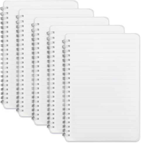 M&G 5 Pack Spiral Notebooks for Note Taking, B5 Size White Lined Paper Spiral Notebook Journal for School Students School University College Office 18.5x25.8CM 80 Sheet 160 Page/Pad (B5 Line) in Saudi Arabia