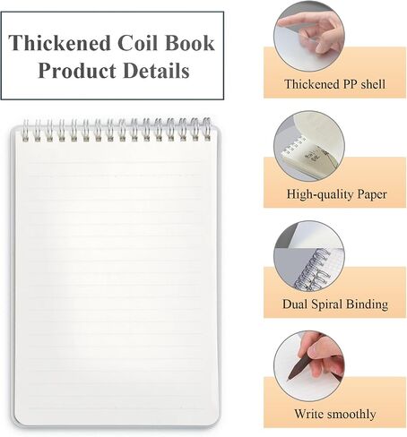 M&G 5 Pack Spiral Notebooks for Note Taking, B5 Size White Lined Paper Spiral Notebook Journal for School Students School University College Office 18.5x25.8CM 80 Sheet 160 Page/Pad (B5 Line) in Saudi Arabia