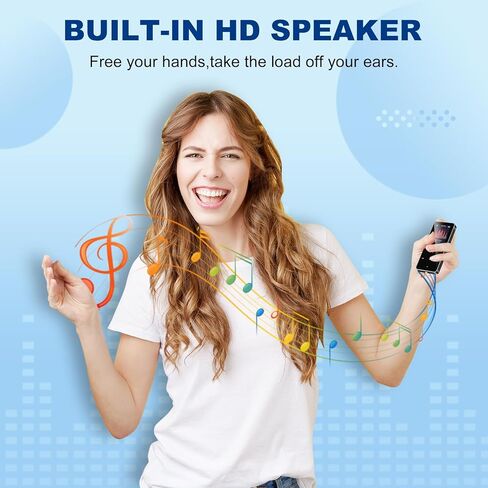 128GB MP3 Player，Daakro Music Player with Bluetooth 5.0 Shuffle, Single Loop, FM Radio, Built-in HD Speaker, Voice Recorder, HiFi Sound,Portable MP3 Player Ideal for Sport, Earphones Included in Kuwait