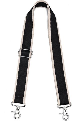 Purse Strap Adjustable Replacement Crossbody 1.5" Wide Shoulder Straps Silver Hardware Bag Strap Guitar Strap for Canvas Purses Messenger Handbags… in Saudi Arabia