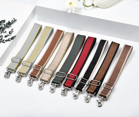 Purse Strap Adjustable Replacement Crossbody 1.5" Wide Shoulder Straps Silver Hardware Bag Strap Guitar Strap for Canvas Purses Messenger Handbags… in Saudi Arabia