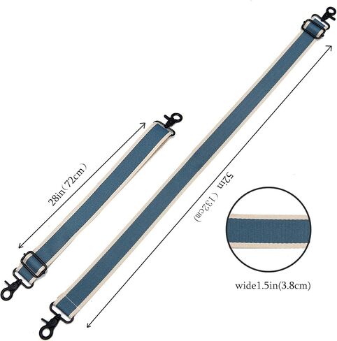 Purse Strap Adjustable Replacement Crossbody 1.5" Wide Shoulder Straps Silver Hardware Bag Strap Guitar Strap for Canvas Purses Messenger Handbags… in Saudi Arabia