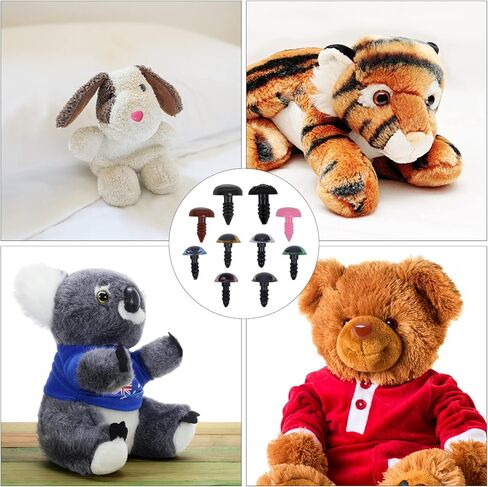 915 قطعة من عيون وأنوف بلاستيكية آمنة مع غسالات، عيون وأنوف دمية حرفية ملونة للأميجورومي وحيوانات الكروشيه والدمى والحيوانات المحشوة والدب تيدي in Kuwait