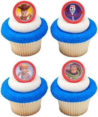 24 Toy Story 4 Toys Play Cupcake Rings Toppers Party Supplies in Saudi Arabia