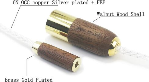 NewFantasia 4-pin XLR Balanced Male to 4.4mm Balanced Female Headphone Audio Adapter Cable 7N 8 Cores OCC Copper Single Crystal Silver Plated Wire Walnut Wood Shell in Saudi Arabia