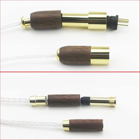 NewFantasia 4-pin XLR Balanced Male to 4.4mm Balanced Female Headphone Audio Adapter Cable 7N 8 Cores OCC Copper Single Crystal Silver Plated Wire Walnut Wood Shell in Saudi Arabia
