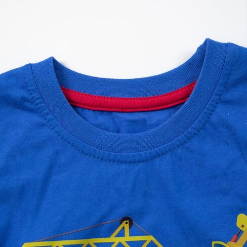 تي شيرت HILEELANG للأطفال الصغار بأكمام قصيرة تي شيرت صيفي قطني كاجوال برقبة مستديرة ورسومات جرافيك in Kuwait