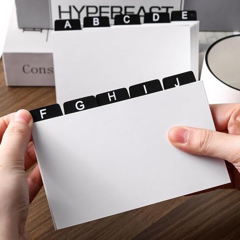 27 قطعة من فواصل بطاقات الفهرس السوداء من HIBOX، فواصل ملفات أبجدية مقاس 5 × 3.5 بوصة، أدلة بطاقات فهرسة بلاستيكية لمنظم بطاقات الفهرس، حامل بطاقات الفهرس A-Z وMc in Kuwait