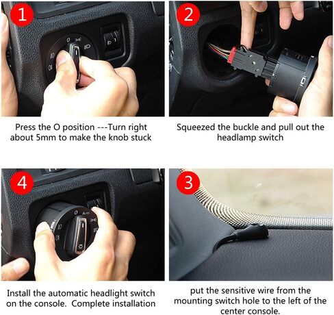 KIMISS Auto Headlight Lamp Control Switch Light Sensor Module for Golf MK5 MK6 Tiguan Touran Passat auto Headlight Switch for in Saudi Arabia