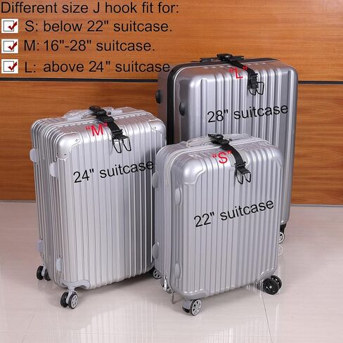 حزام خطاف الأمتعة Vigorport، خطاف J لإضافة حقيبة الأمتعة وأشرطة موصل الأمتعة لتوصيل أمتعتك الثلاثة معًا in Kuwait