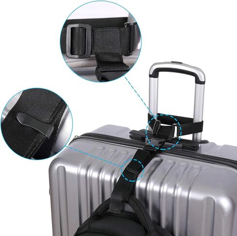 حزام خطاف الأمتعة Vigorport، خطاف J لإضافة حقيبة الأمتعة وأشرطة موصل الأمتعة لتوصيل أمتعتك الثلاثة معًا in Kuwait