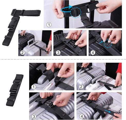 حزام خطاف الأمتعة Vigorport، خطاف J لإضافة حقيبة الأمتعة وأشرطة موصل الأمتعة لتوصيل أمتعتك الثلاثة معًا in Kuwait