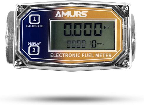 3/4 inch Turbine Flow Meter LCD Digital Display Flowmeter with NPT Counter Detachable Adaptor Flowmeters for Measuring Diesel Kerosene Gasoline Flows in Saudi Arabia