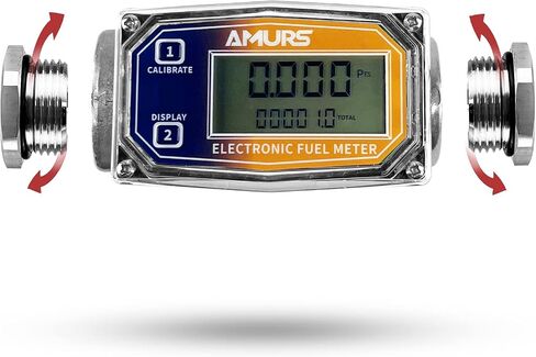 3/4 inch Turbine Flow Meter LCD Digital Display Flowmeter with NPT Counter Detachable Adaptor Flowmeters for Measuring Diesel Kerosene Gasoline Flows in Saudi Arabia