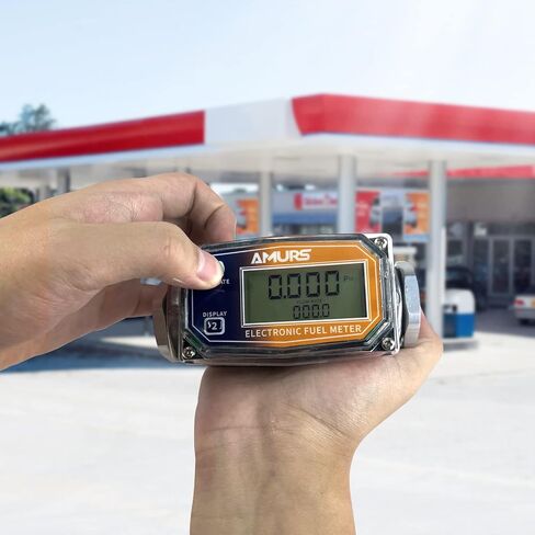 3/4 inch Turbine Flow Meter LCD Digital Display Flowmeter with NPT Counter Detachable Adaptor Flowmeters for Measuring Diesel Kerosene Gasoline Flows in Saudi Arabia