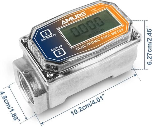 3/4 inch Turbine Flow Meter LCD Digital Display Flowmeter with NPT Counter Detachable Adaptor Flowmeters for Measuring Diesel Kerosene Gasoline Flows in Saudi Arabia