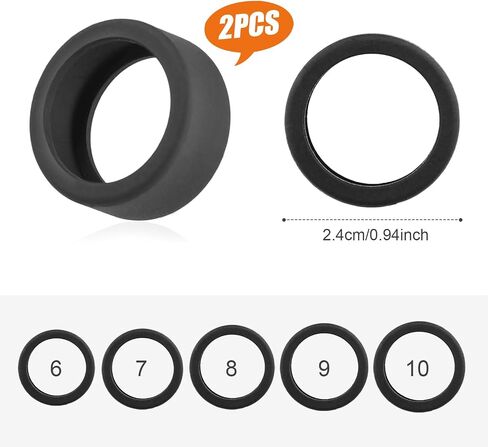 قطعتان من غطاء حلقة السيليكون المتوافقة مع Oura Ring Gen 3، حافظة حلقية دائرية مرنة للحماية من الحلقة الذكية ملحقات كم لحماية حلقة Oura (أسود، S لـ 6/7/8/9/10) in Saudi Arabia