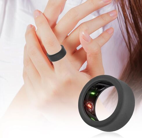 قطعتان من غطاء حلقة السيليكون المتوافقة مع Oura Ring Gen 3، حافظة حلقية دائرية مرنة للحماية من الحلقة الذكية ملحقات كم لحماية حلقة Oura (أسود، S لـ 6/7/8/9/10) in Saudi Arabia