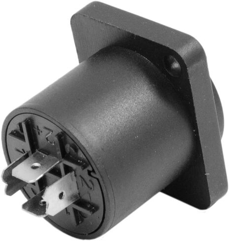 Seismic Audio - SAPT240-5Pack - 5 Pack of 4 Pole Speakon Panel Mount Connectors - Black - Fits Series D Pattern Holes Pro Audio in Saudi Arabia