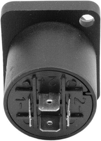 Seismic Audio - SAPT240-5Pack - 5 Pack of 4 Pole Speakon Panel Mount Connectors - Black - Fits Series D Pattern Holes Pro Audio in Saudi Arabia