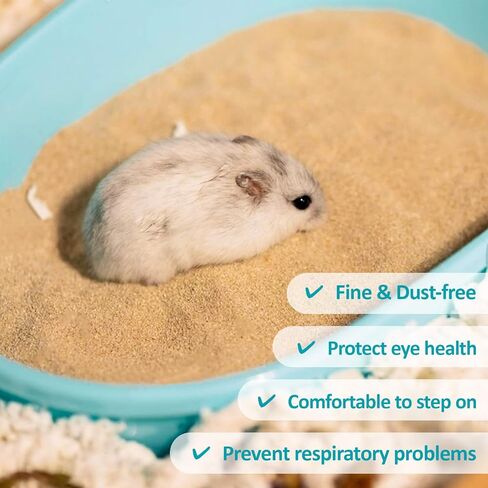 Sukh Hamster Desert Sand 47OZ - Fine Sand Bath for Reptile Hermit Crab Dwarf Hamster Chinchilla Gerbil Turtle as Zoo Med Repti Sand Substrate Hamster Bedding Cleaning Supplies Odor Control Hides Dig in Saudi Arabia