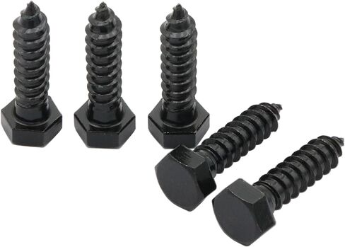 LBY 9pcs 1/2" x 2" Lag Screws, Hex Head Lag Screws Bolts, Wood Screws, 304 Stainless Steel, (Black) in Saudi Arabia