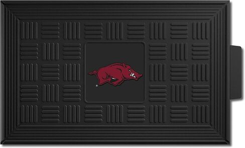 FANMATS 11349 Arkansas Razorbacks Heavy Duty Vinyl Medallion Outdoor Door Mat - 19.5in. x 31in. in Saudi Arabia
