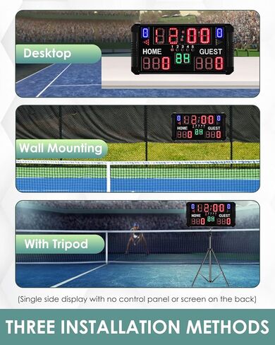 Spolehli لوحة النتائج لكرة القدم مع حامل ثلاثي القوائم متعدد الرياضات، 14/24 ثانية، لوحة النتائج المحمولة على الطاولة، لوحة النتائج الرقمية LED لكرة السلة، كرة القدم، تنس الطاولة، البيسبول، كرة القدم، الكرة الطائرة in Kuwait