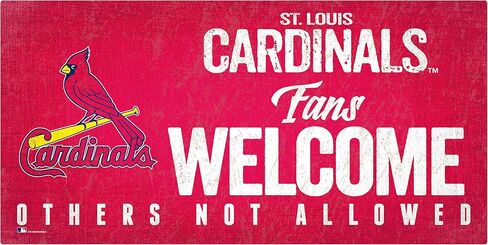 MLB St. Louis Cardinals Unisex Saint (St.) Louis Cardinals Fans Welcome Sign, Team Color, 6 x 12 in Saudi Arabia