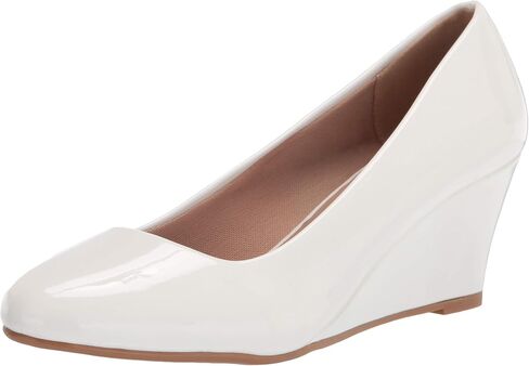 Olivia K Women's Adorable Low Wedge Heel Shoe - Easy Low Pumps - Basic Slip On, Comfort in Kuwait
