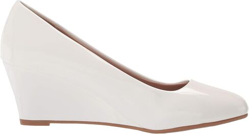 Olivia K Women's Adorable Low Wedge Heel Shoe - Easy Low Pumps - Basic Slip On, Comfort in Kuwait