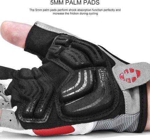 INBIKE 5mm Gel Pad Half Finger Bike Bicycle Cycling Gloves Red X-Large in Saudi Arabia