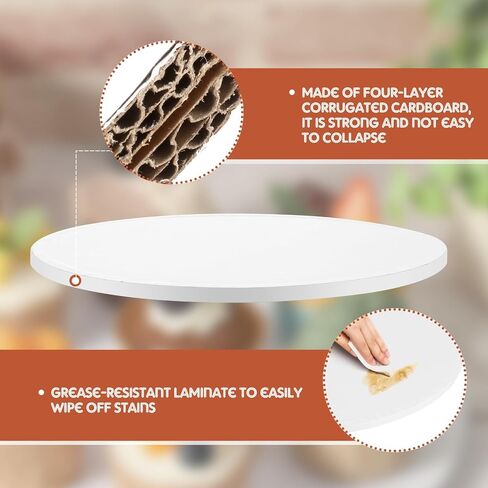 Uiifan 75 Pack Cake Boards Drum 1/2 Inches Thick Cake Drums Rounds Cardboard Base White Sturdy Cake Corrugated Cardboard for Heavy or Multi Layer Cakes, Pastry, Display(12 x 12 Inch) in Saudi Arabia