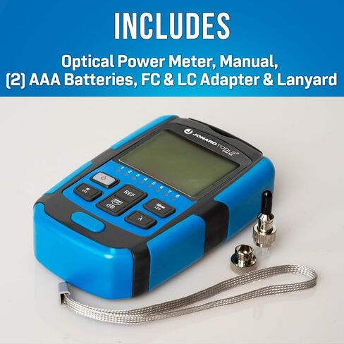 مقياس طاقة بصري صغير FPM-50S من Jonard Tools - أداة 3 في 1، OPM (-50 إلى +26dBm)، VFL، اختبار شبكة RJ45، نطاق 800-1650 نانومتر، محولات FC وLC in Kuwait