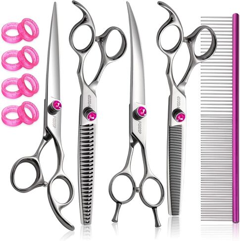 Chunkers Dog Grooming Scissors 7.0 in Professional Thinning Shears for Dogs Pet Grooming Scissors Chunkers Shears Dog Grooming Japan 440C 70% Thinning Rate 18 Teeth(7.0'',Chunkers) in Kuwait