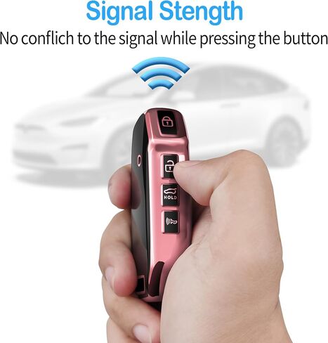 Tukellen for Kia Key Fob Cover,Special Soft TPU Key Case Cover Protector Compatible with Cerato Ceed Forte NIRO Sorento Seltos Sportage Soul Telluride Remote/Smart Key,Key Shell-Pink in Saudi Arabia