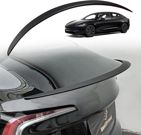 BestEvMod 2024 Tesla Refresh Model 3 Highland Rear Spoiler Wings OEM Style ABS for 2024 Refreshed Tesla Model 3 Highland Rear Trunk Spoiler Lip Tail Wing Rear Trunk Lid Accessories (Carbon Fiber) in Saudi Arabia