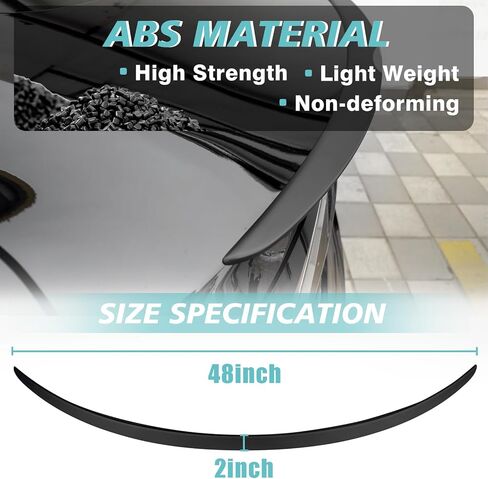BestEvMod 2024 Tesla Refresh Model 3 Highland Rear Spoiler Wings OEM Style ABS for 2024 Refreshed Tesla Model 3 Highland Rear Trunk Spoiler Lip Tail Wing Rear Trunk Lid Accessories (Carbon Fiber) in Saudi Arabia