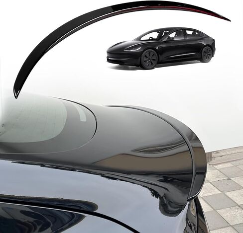 BestEvMod 2024 Tesla Refresh Model 3 Highland Rear Spoiler Wings OEM Style ABS لعام 2024 Refresh Tesla Model 3 Highland Rear Trunk Spoiler شفة الذيل الجناح الخلفي غطاء صندوق السيارة الملحقات (ألياف الكربون) in Saudi Arabia
