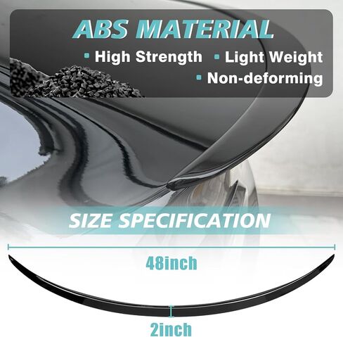 BestEvMod 2024 Tesla Refresh Model 3 Highland Rear Spoiler Wings OEM Style ABS لعام 2024 Refresh Tesla Model 3 Highland Rear Trunk Spoiler شفة الذيل الجناح الخلفي غطاء صندوق السيارة الملحقات (ألياف الكربون) in Saudi Arabia