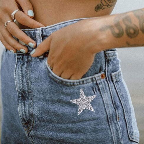 JKJF واضح حجر الراين ستار بقع يزين بقع زينة الملابس التصحيح للجينز والسترات أكياس حقائب الظهر القبعات الأحذية الملابس الزينة DIY Artcrafts الفضة 8 قطع 4 سم 6 سم 8 سم 11 سم in Kuwait