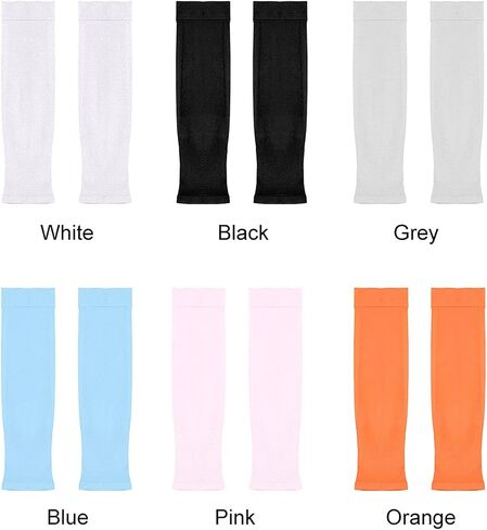 EZVING Arm Sleeves for Children, UV Cooling Warmer Protective Running Golf Driving Arm Cover UV Protective UPF 50 Kids Sports Fishing, Hiking Basketball Football Tattoo Sleeve (White 3 Pairs) in Saudi Arabia