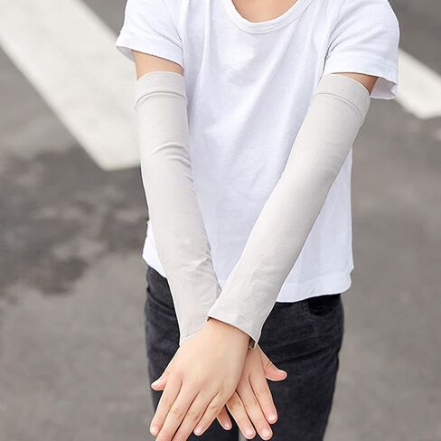 EZVING Arm Sleeves for Children, UV Cooling Warmer Protective Running Golf Driving Arm Cover UV Protective UPF 50 Kids Sports Fishing, Hiking Basketball Football Tattoo Sleeve (White 3 Pairs) in Saudi Arabia