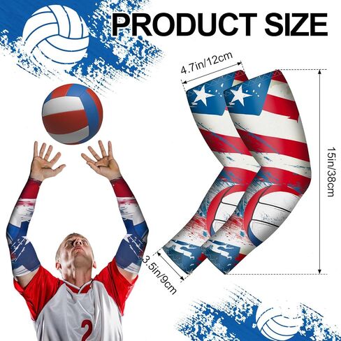 Bunnycool 6 Pairs Volleyball Arm Sleeve Youth Sports Elbow Compression Arm Sleeve Sun Protection Anti Slip Sleeve for Teen in Saudi Arabia