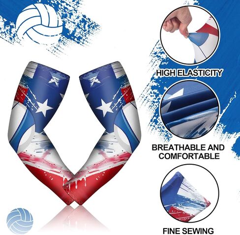 Bunnycool 6 Pairs Volleyball Arm Sleeve Youth Sports Elbow Compression Arm Sleeve Sun Protection Anti Slip Sleeve for Teen in Saudi Arabia