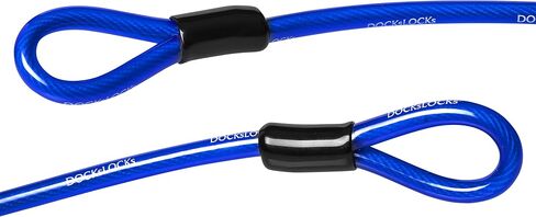 كابل أمان مستقيم مقاوم للطقس من DocksLocks (أطوال من 5 أقدام إلى 25 قدمًا) مع نهايات حلقية معززة، وحماية ضد السرقة لزوارق الكاياك والدراجات وألواح التجديف والمعدات الخارجية والدراجات والمزيد بطول 25 قدمًا in Kuwait