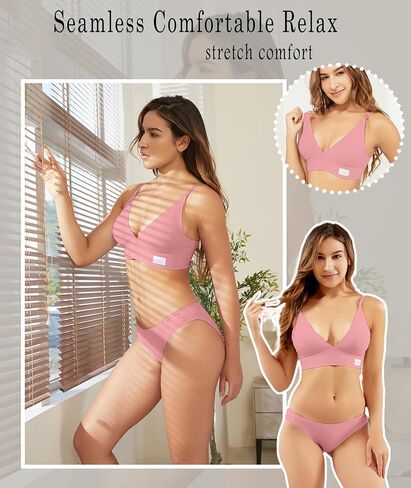 Livona Wireless Bra for Women - Sports V-Neck Comfortable Padded Bralette with Support Workout Tops Cami Crop Tank Tops S-XXL in Saudi Arabia