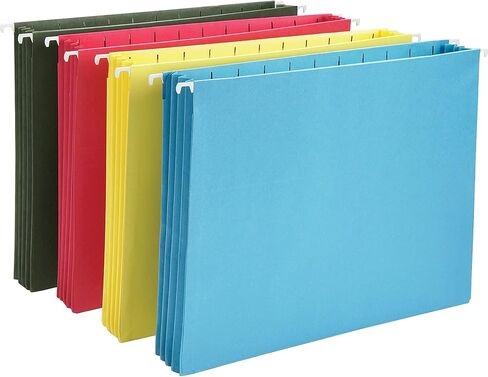 Smead Hanging Pocket with Full-Height Gusset, 3-1/2" Expansion, Letter Size, Assorted Colors, 4 per Pack (64290) in Saudi Arabia
